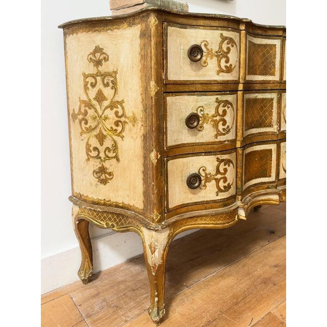 Wood Antique Hand Painted Venetian Commode, 1900s For Sale - Image 7 of 9