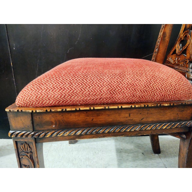 2000 - 2009 Jonathan Charles Buckingham Collection Mahogany Chippendale Dining Chairs For Sale - Image 5 of 14