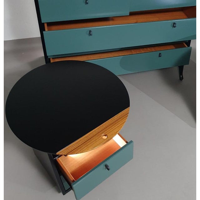 Sideboard and Bedside Tables by Umberto Asnago for Giorgetti, 1990s, Set of 3 For Sale - Image 9 of 18
