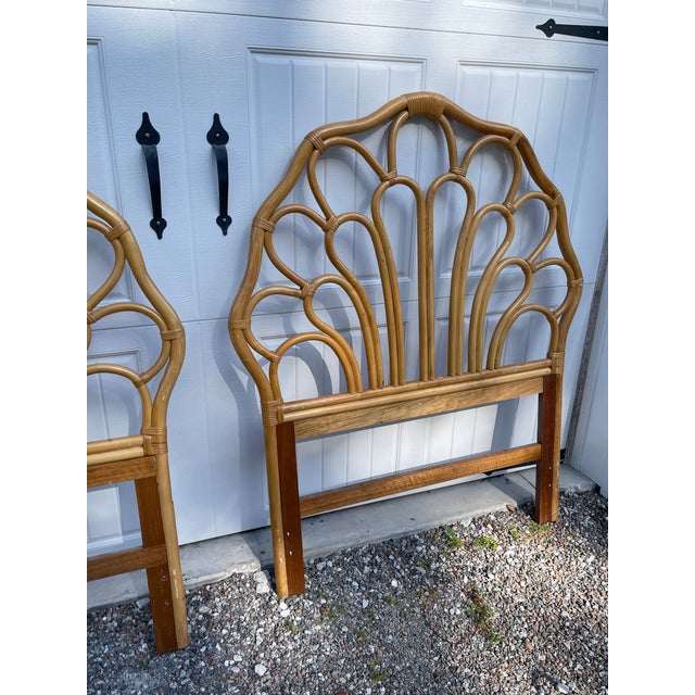 Vintage Rattan Twin Headboards a Pair Chairish
