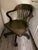 Mid-Century Modern VIntage Custom Kintsugi Brass Inlay White Oak Banker’s Chair – Ebonized Executive Desk Chair For Sale - Image 3 of 9