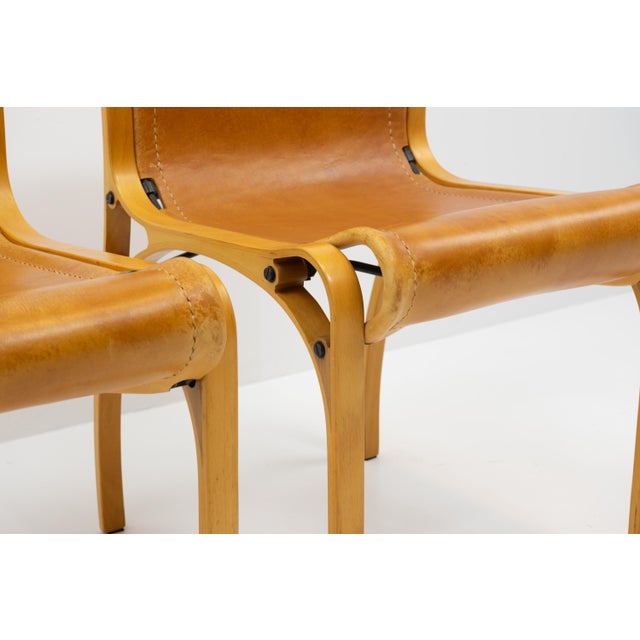 Brown Model A Chairs by Cristian Valdés, Chile, 1977, Set of 2 For Sale - Image 8 of 17