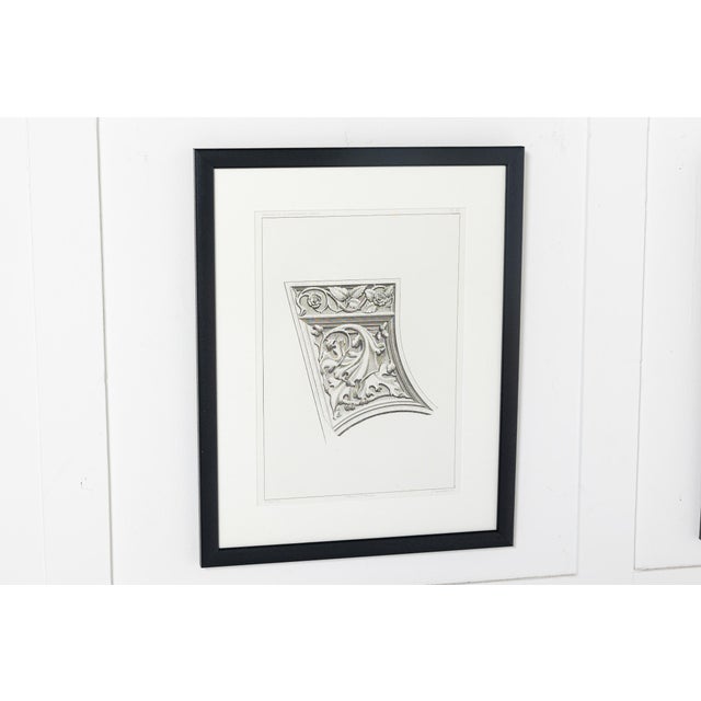 Black French Artist, Cathedral d'Auch, 1800s, Etchings, Set of 4 For Sale - Image 8 of 10