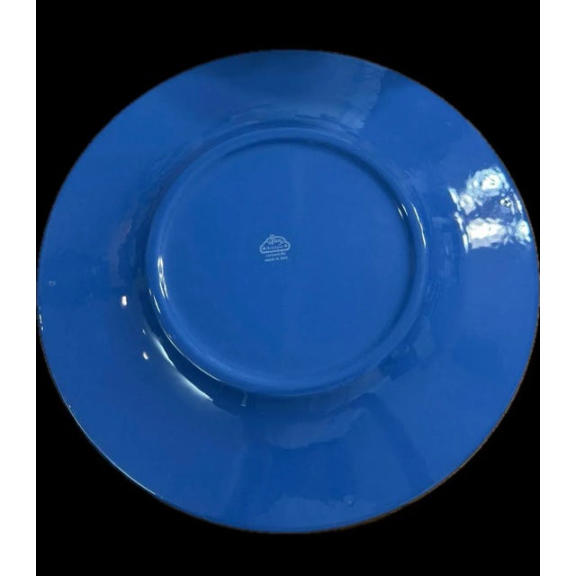 Hollywood Regency Italian Scallops Footed Bowls & Large Serving Plates - Set of 8 For Sale - Image 4 of 9