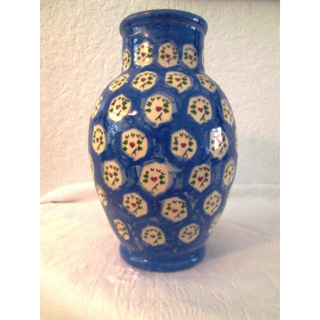Portuguese Blue Pottery Vase Chairish
