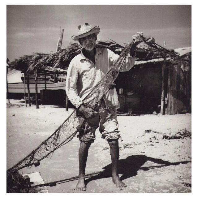 Hanna Seidel, Venezuelan Fisherman, Black and White Photograph, 1960s For Sale