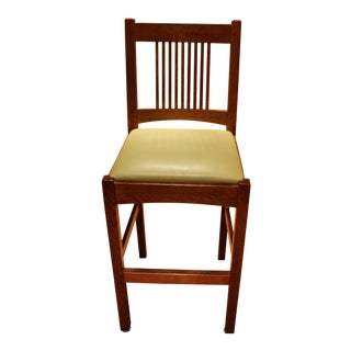 Stickley Mission Spindle Bar Stool For Sale