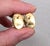 1970s Vintage Signed Napier Goldtone Ruched Half Hoop Pierced Earrings-2 Pieces For Sale - Image 5 of 7