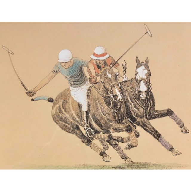 "Leaning for It" 1925 Conte Crayon & Gouache by Paul Brown For Sale - Image 9 of 9