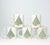 1980s Vintage Set of 5 Porcelain “Christmas Tree” Mugs 3 3/4” 10oz Good condition. No chips, cracks, or fleabites....