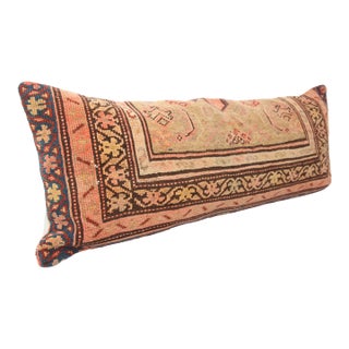 Boho Chic Decorative Lumbar Pillow - Rustic Geometric Accent Cushion - 19'' X 38'' For Sale