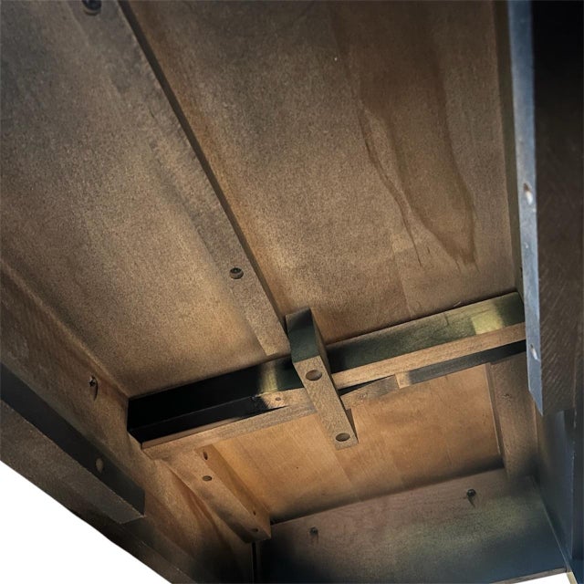 Vintage 1960s Drop-Leaf Serving Cart With Spoked Wheels – Colonial Revival, 1960s For Sale - Image 10 of 10