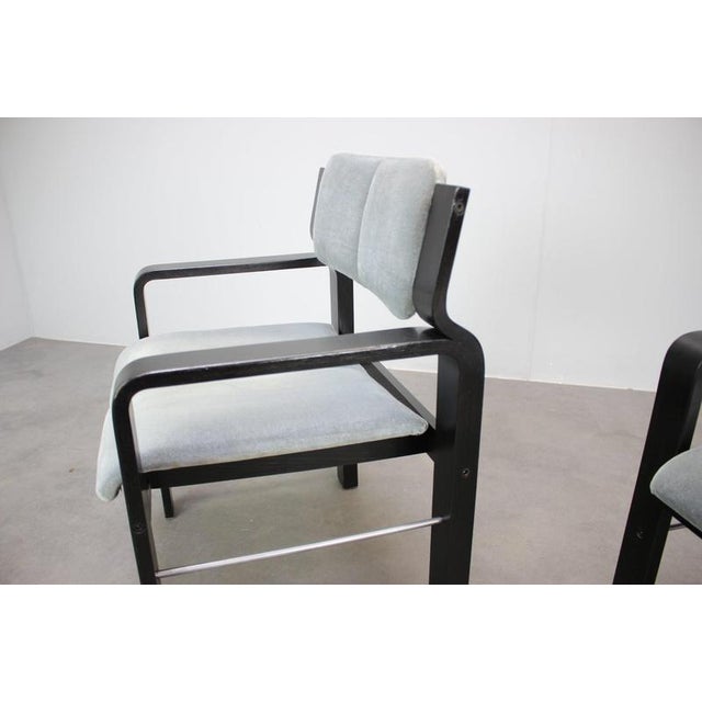 Vintage Armchair by Ludvik Volak for Dřevopodnik Holešov, Czechoslovakia, 1989, Set of 10 For Sale - Image 13 of 18