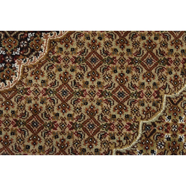Tabriz Mahi Rug 8’10” X 12’6” Black Wool Traditional Hand-Knotted Carpet For Sale - Image 4 of 15