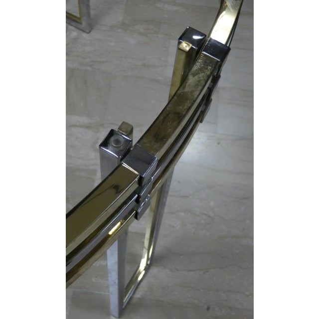 Chrome and Gold-Plated Steel Dining Table, Italy, 1970s For Sale - Image 17 of 18