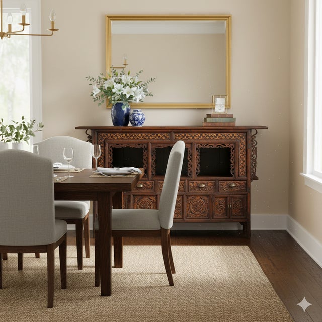 Chinese Vintage Relief Carving Long Shrine Altar Table Cabinet For Sale - Image 12 of 17