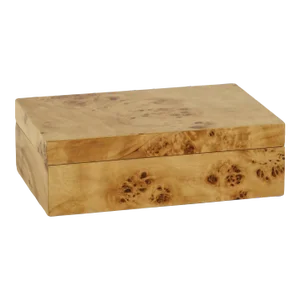 Dubbo Burl Wood Design Decorative Box, 7.75" x 5.5" x 2.5"