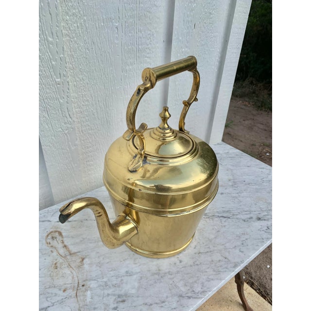 Traditional 19th Century Brass Kettle For Sale - Image 3 of 12