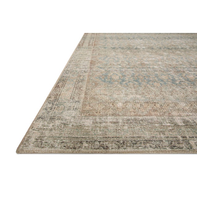 Traditional Angela Rose x Loloi Aubrey Rug Jade / Natural 7'-6" x 9'-6" Area Rug For Sale - Image 3 of 9