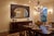 Chinese Reddish Brown Stain Geometric Scenery Carving Wood Frame Wall Mirror For Sale - Image 12 of 12