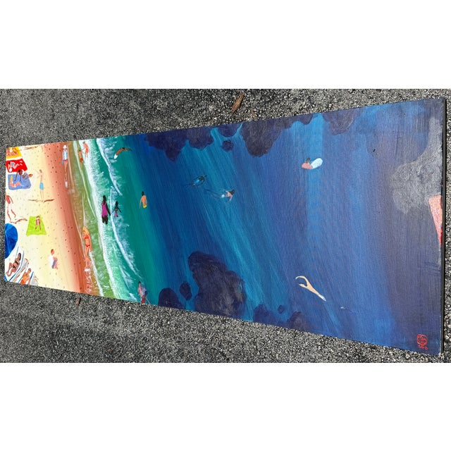 Coastal "Florida Day" Acrylic on Canvas by Joe Davis 2010 For Sale - Image 3 of 10