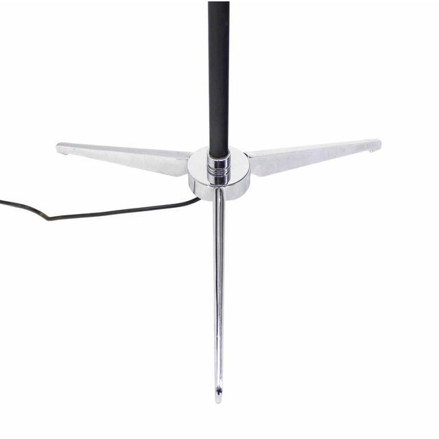 Vintage Mid Century Single Chrome Globe Cantilever Floor Lamp