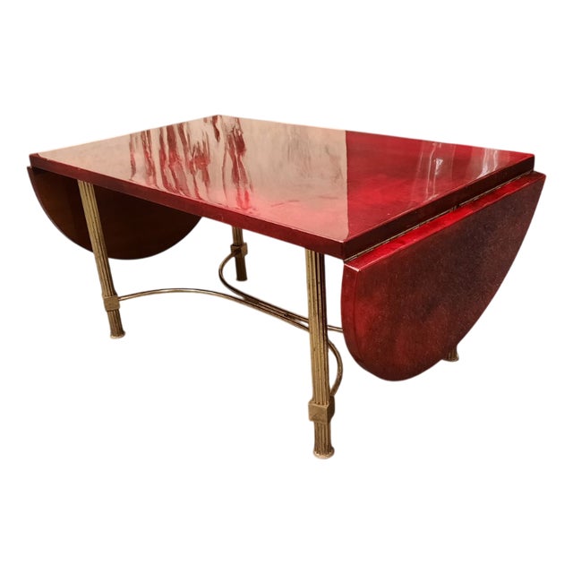 Regency Goatskin Coffee Table by Aldo Tura, 1960s For Sale