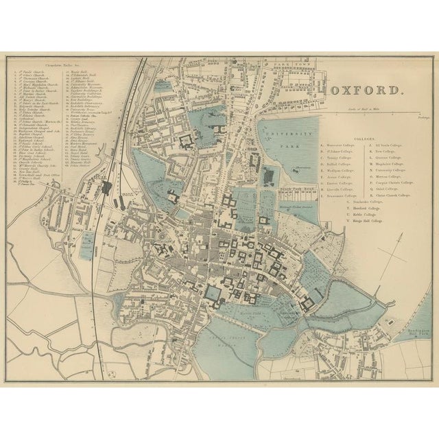 Map of Cambridge and Oxford with Victorian University City Plans, 1885 For Sale - Image 4 of 11