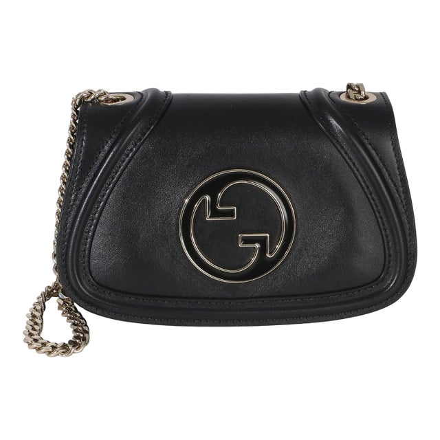 Black Calfskin Blondie Small Chain Shoulder Bag For Sale