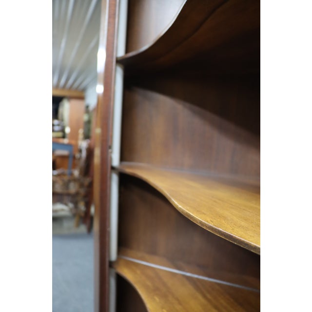 Wood Henkel Harris Mahogany Two-Piece Corner Cabinet For Sale - Image 7 of 12