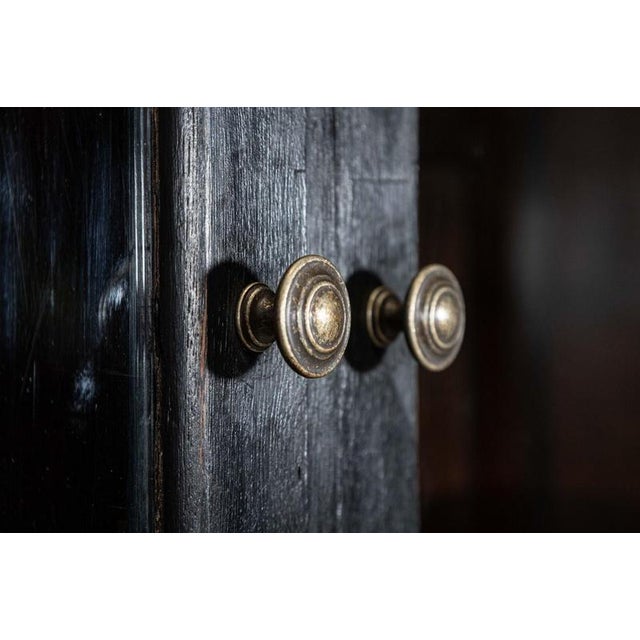 19th Century English Oak Glazed Bookcase Cabinet, 1890 For Sale - Image 12 of 16