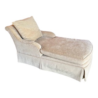 2000s Henredon Neutral Chaise For Sale