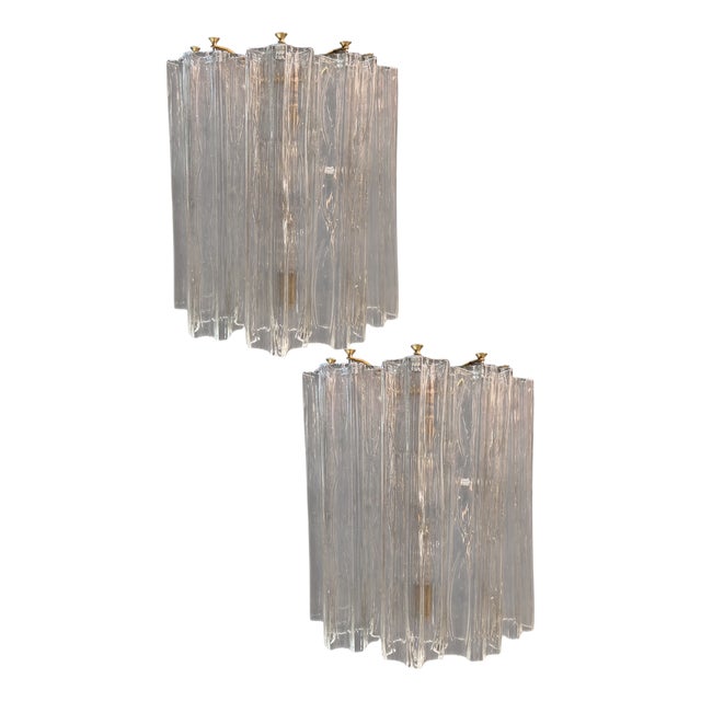 Murano Glass Tronchi Sconces, 1970s, Set of 2 For Sale