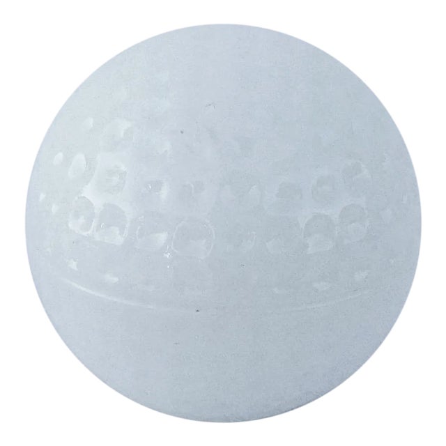 White Vintage C.1950's Anchor Hocking Milk Glass Lidded Golf Ball-Shaped Decorative Object/Container For Sale - Image 8 of 8