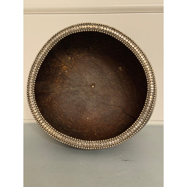 Early 21st Century John Hardy Natural Carved Coconut Bowl With Sterling Silver Details For Sale - Image 5 of 12