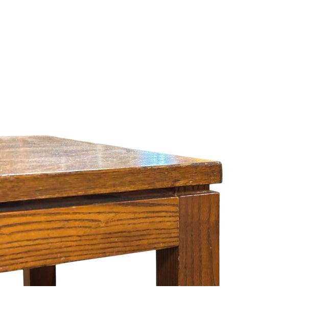 Mid-Century Modern Oak Parquet Coffee Table With Herringbone Top For Sale - Image 4 of 10