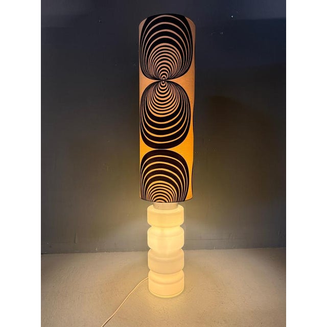 Glass White Glass Floor Lamp with 3-Way Switch, Germany, 1970 For Sale - Image 7 of 16