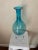 Aqua Glass Gourd Vase For Sale - Image 4 of 5