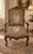 Ornate French Louis XV–Style Carved Wood Armchair With Floral Tapestry Upholstery For Sale - Image 16 of 16