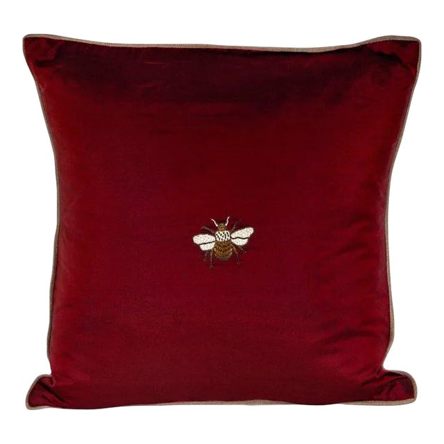 Jean Francois Lesage Custom Embroidered Pillow For Sale
