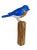Figurative Hand Carved Bluebird Handmade Hand Painted Bird 8"h Wood Carving For Sale - Image 3 of 8