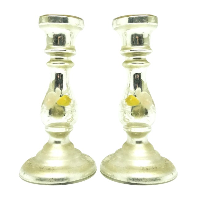 Beidermeier Candleholders, Czechoslovakia, 1890s, Set of 2 For Sale