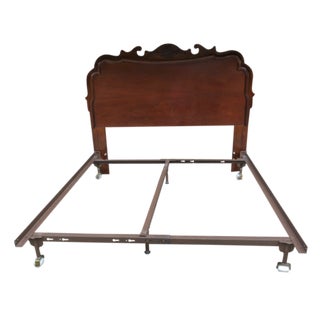 Vintage Lexington Victorian Style Mahogany Full Size Headboard on Frame For Sale