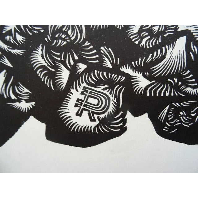 Dainis Rozkalns, Fatigue, 1977, Linocut For Sale - Image 4 of 6