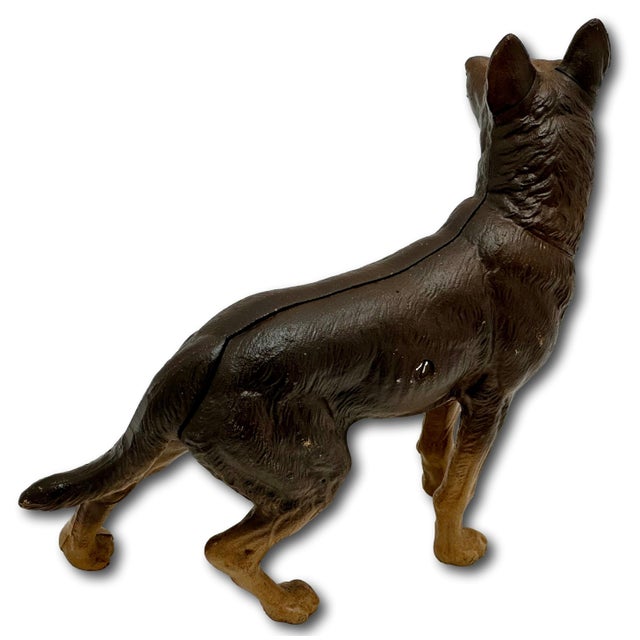 Excellent Vintage Hubley Manufacturing Co Usa Cast Iron German Shepherd Dog Doorstop - Circa 1930s For Sale - Image 16 of 18