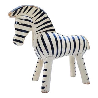 Danish Wooden Zebra Figurine by Kay Bojesen, 1950s For Sale