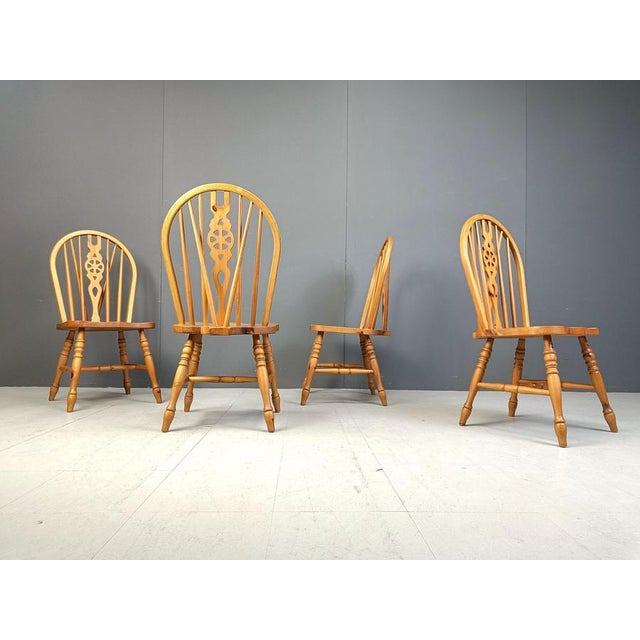 Wood Vintage Dining Chairs from Ercol, 1950s, Set of 4 For Sale - Image 7 of 11