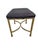 Labarge Vintage Italian Regency Brass Labarge Ottoman Footstool Vanity Bench Harden For Sale - Image 4 of 13