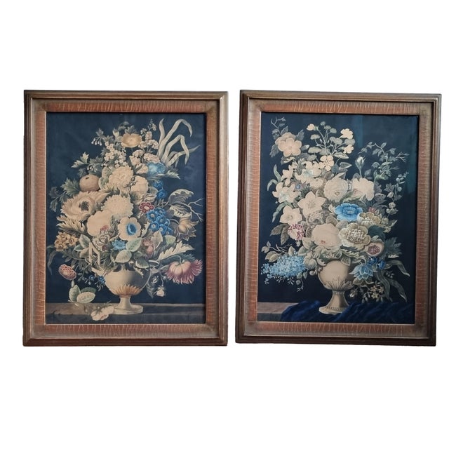 F. M. de Spaen née de Bylandt, Dutch Neoclassical Floral Still Lifes, 1809, Watercolor & Gouache, Set of 2 For Sale - Image 13 of 13