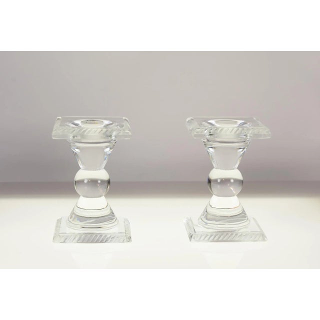 Lalique Crystal Candlesticks, France, 1970s, Set of 2 For Sale - Image 10 of 11
